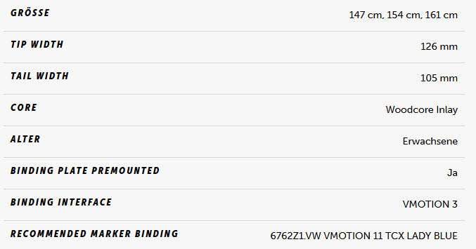 Völkl Set SHINE MT+VMOT 10 LADY