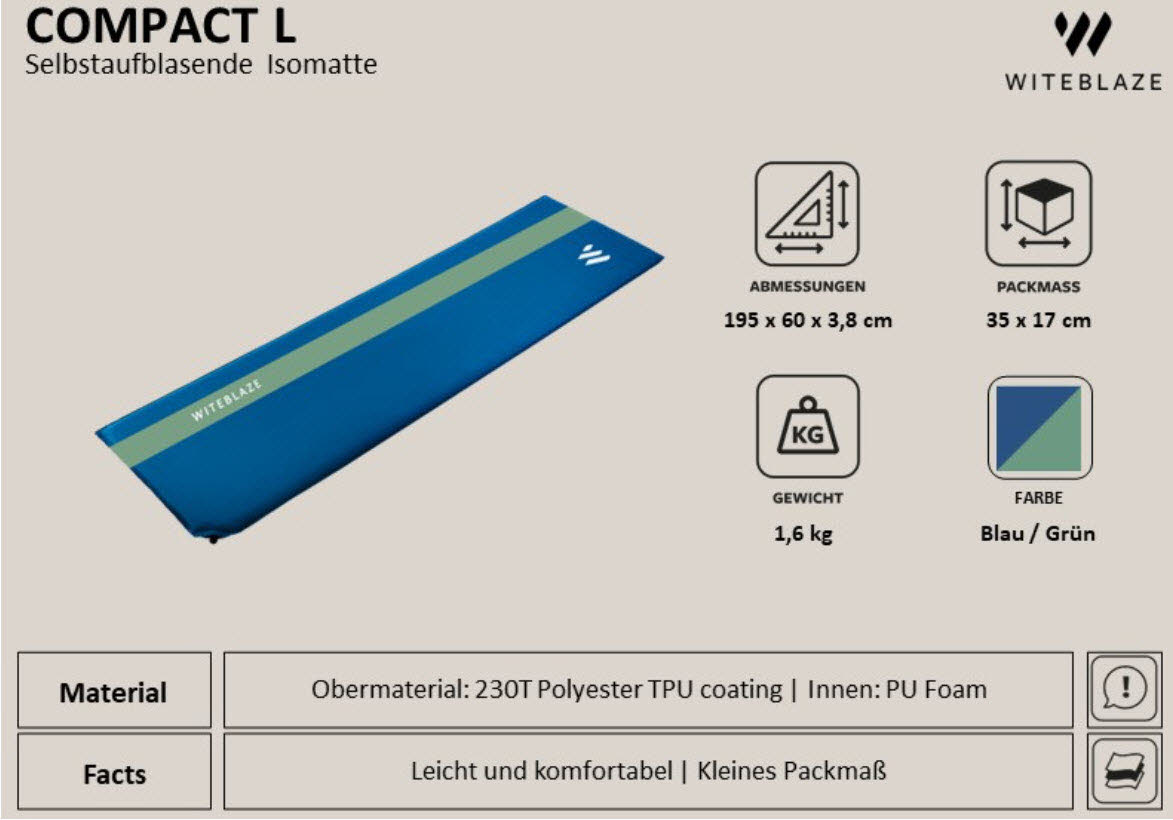 Witeblaze Compact L 195x60x3,8