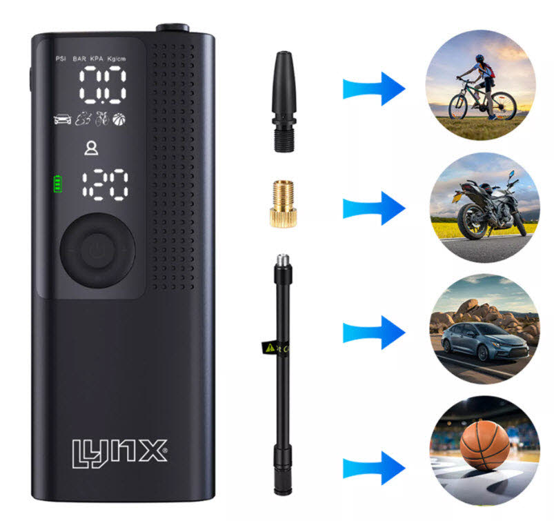 LYNX Mini Luftpumpe Akku Kompressor E-Blow 2