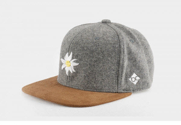 Bavarian Caps Edelweiß Wildleder