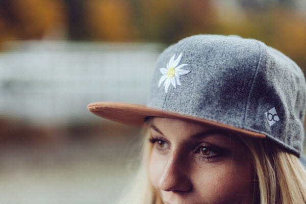 Bavarian Caps Edelweiß Wildleder