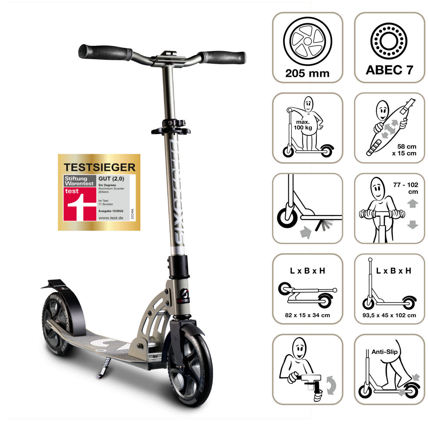 SIX DEGREES Aluminium Scooter JR