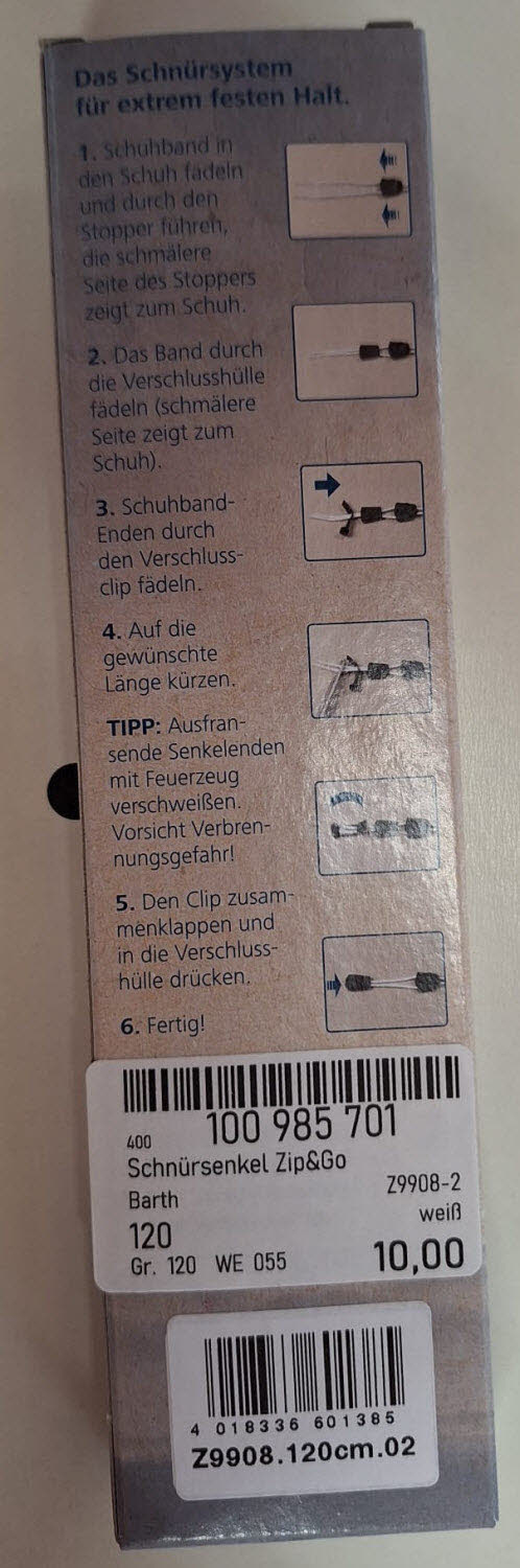 Barth Schnürsenkel Zip&Go